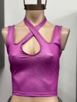 Top engomado musculosa cruzado - Imagen 6