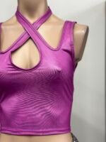 Top engomado musculosa cruzado - Imagen 5