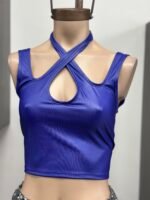 Top engomado musculosa cruzado - Imagen 3