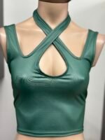 Top engomado musculosa cruzado