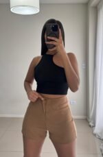 Short tiro alto gamuzado - Imagen 2