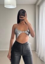 Top triángulo tornasolado