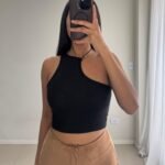 Top lurex asimétrico