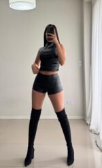 Top engomado fruncido largo - Imagen 7