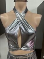 Top tornasolado cruzado