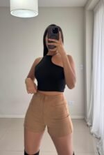 Short tiro alto gamuzado - Imagen 3