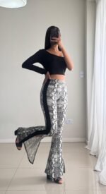 Pantalón Oxford estampado - Imagen 4