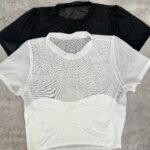 Remera tull con recorte