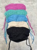 Top straple brillo con frunce