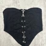 Top corset acordonado