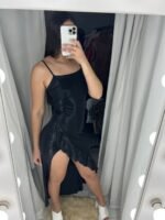 Vestido largo con volado fósil - Imagen 5