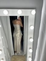 Vestido largo con volado fósil - Imagen 8