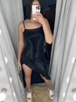 Vestido largo con volado fósil - Imagen 3