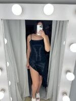 Vestido largo con volado fósil - Imagen 7