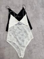 Body encaje con breteo de cola de raton