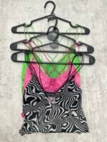 Top micro tull con tiras de elástico