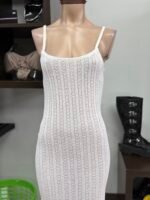 Vestido hilo largo con abertura