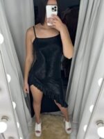 Vestido largo con volado fósil - Imagen 4