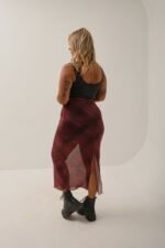 Pollera de micro tull con tajo atrás solo XXL - Imagen 2