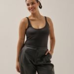 Body engomado fruncido breteles