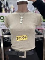 Remera de hilo VIENE NEGRO O BEIGE