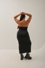 Vestido de lycra straple tres cuarto - Imagen 5