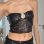 Top avío con lentejuela